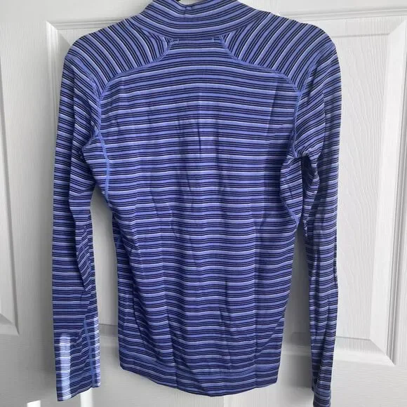 Smartwool 1/4 Zip Merino Wool Striped Pullover Women’s Small - Picture 3 of 6